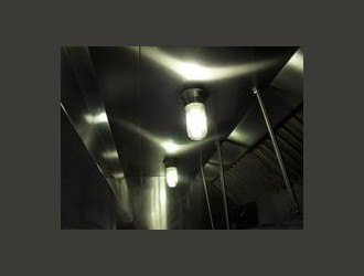 Light covers protect your light and its electrical components from water and hazardous grease. Going without could lead to a short or even a fire!<br>
<b>Starting at $28.00</b> An image of a kitchen with stainless steel appliances.