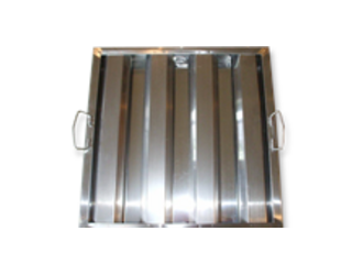 Filters are your first defense against grease fires. Aluminum filters stain easily and can even warp under extreme conditions.<br>
<b>Starting at $37.00</b> A stainless steel commercial baffle filter.